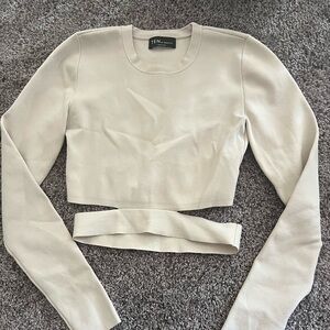 Babaton Cream Long Sleeve Top
